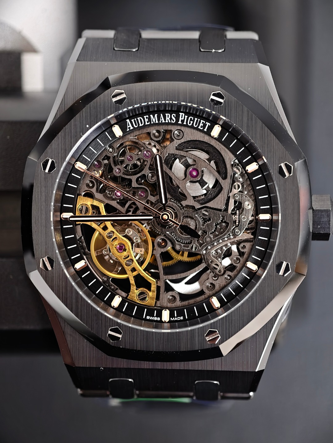Audemars Piguet Royal Oak Skeleton Black Ceramic, skeleton dial