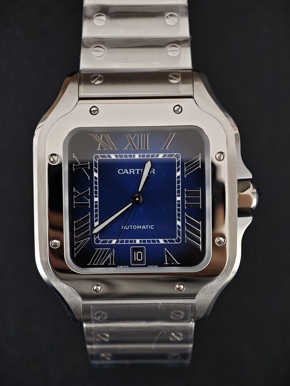 Cartier Santos Big Blue, Blue dial