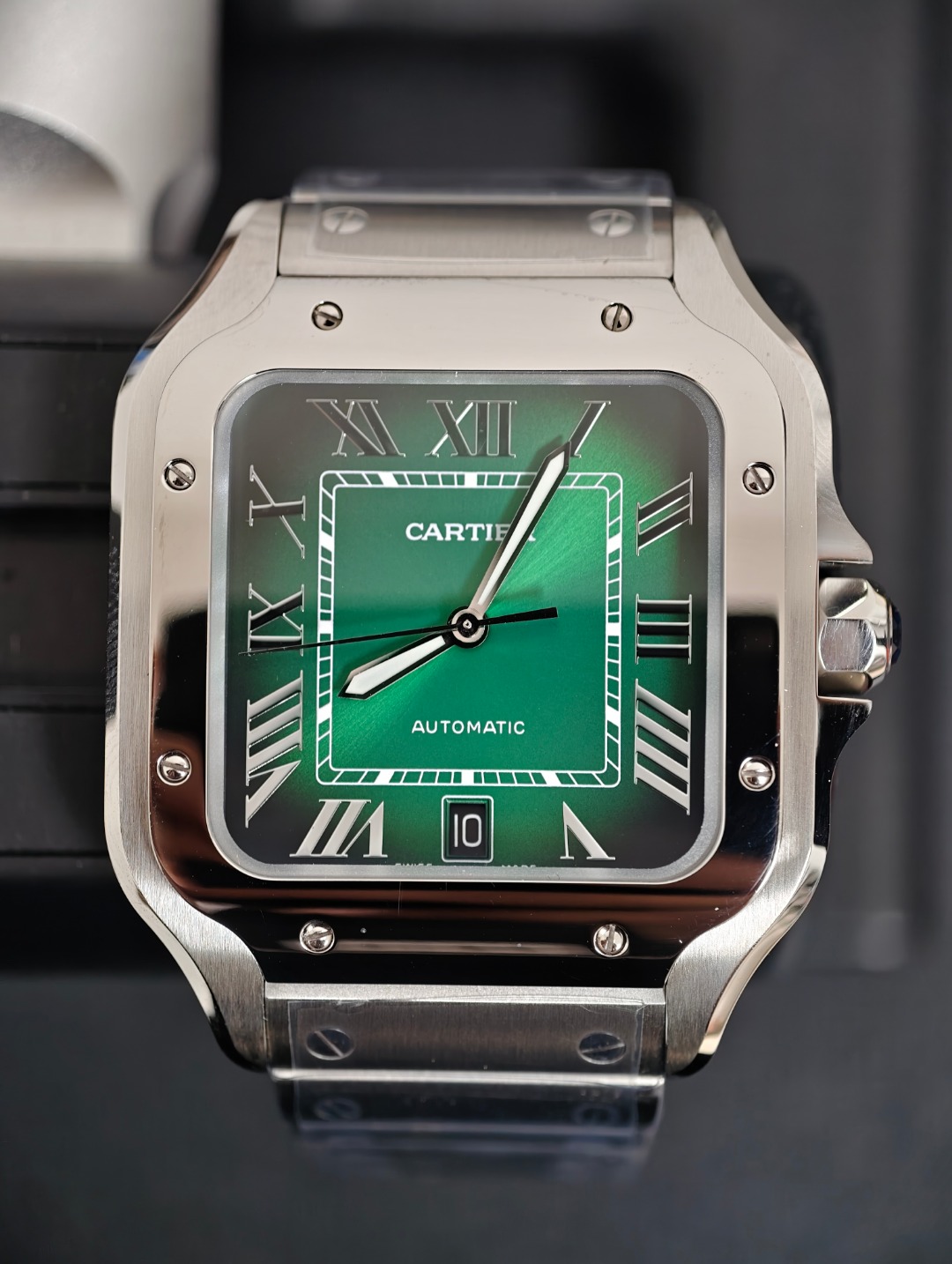 Cartier Santos Big Green, green dial