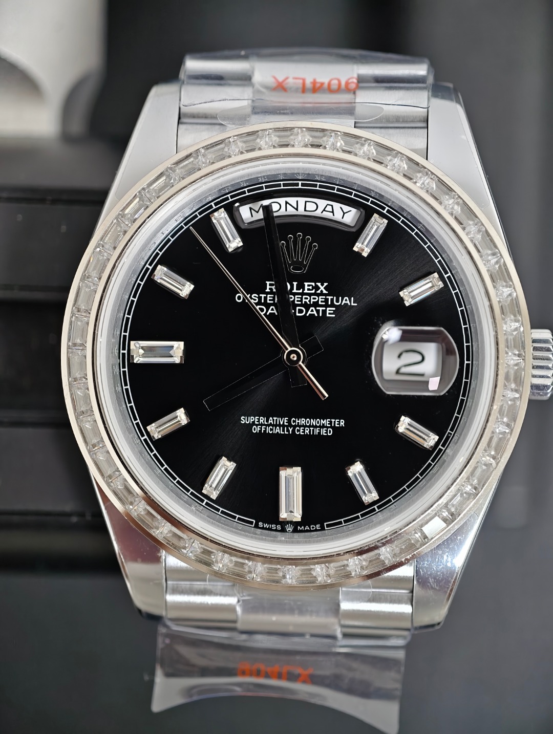 Rolex Daydate Diamonds, Black dial