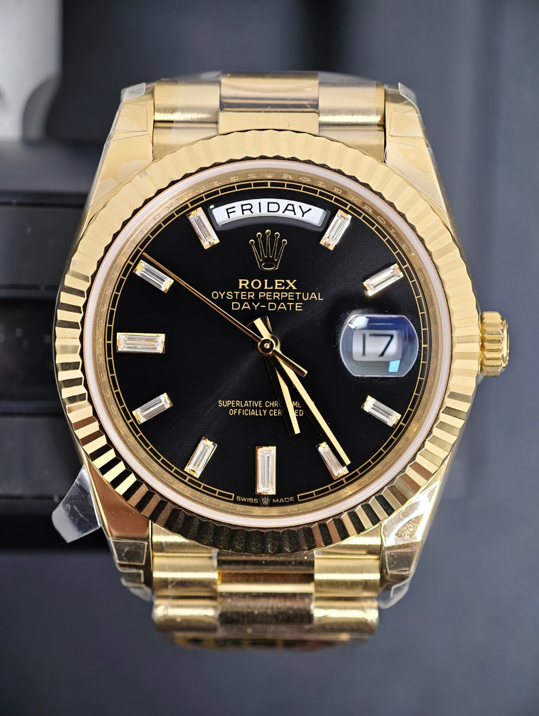 Rolex DayDate Gold, Black dial
