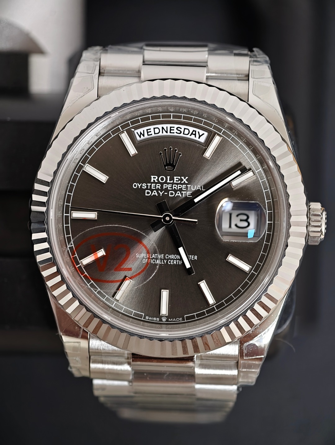 Rolex DayDate Grey, Grey dial