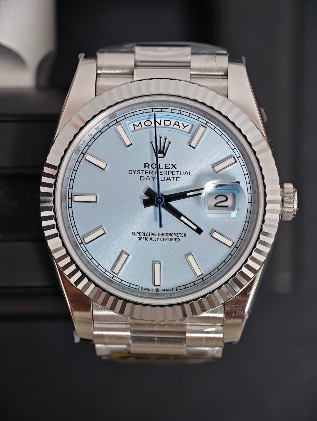 Rolex DayDate Platinum, Light Blue dial