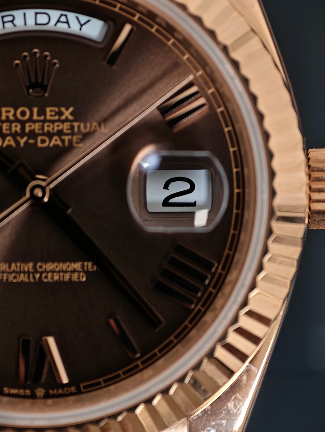 Rolex DayDate Rose Gold Brown, Brown dial