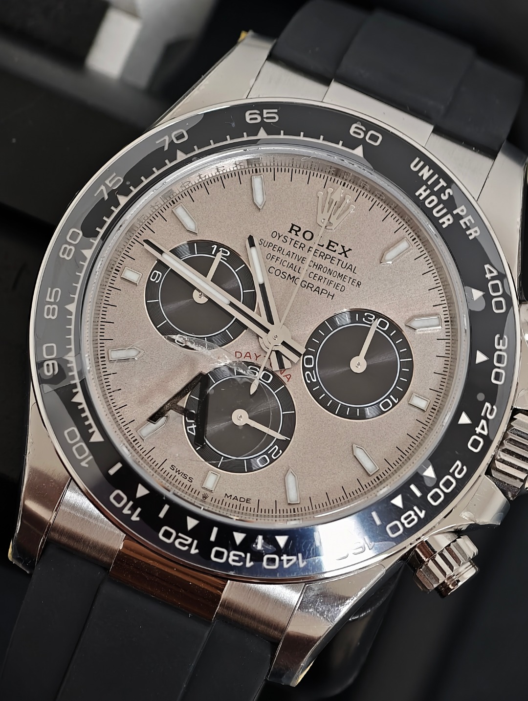 Rolex Daytona Grey Oysterflex, Grey Dial dial