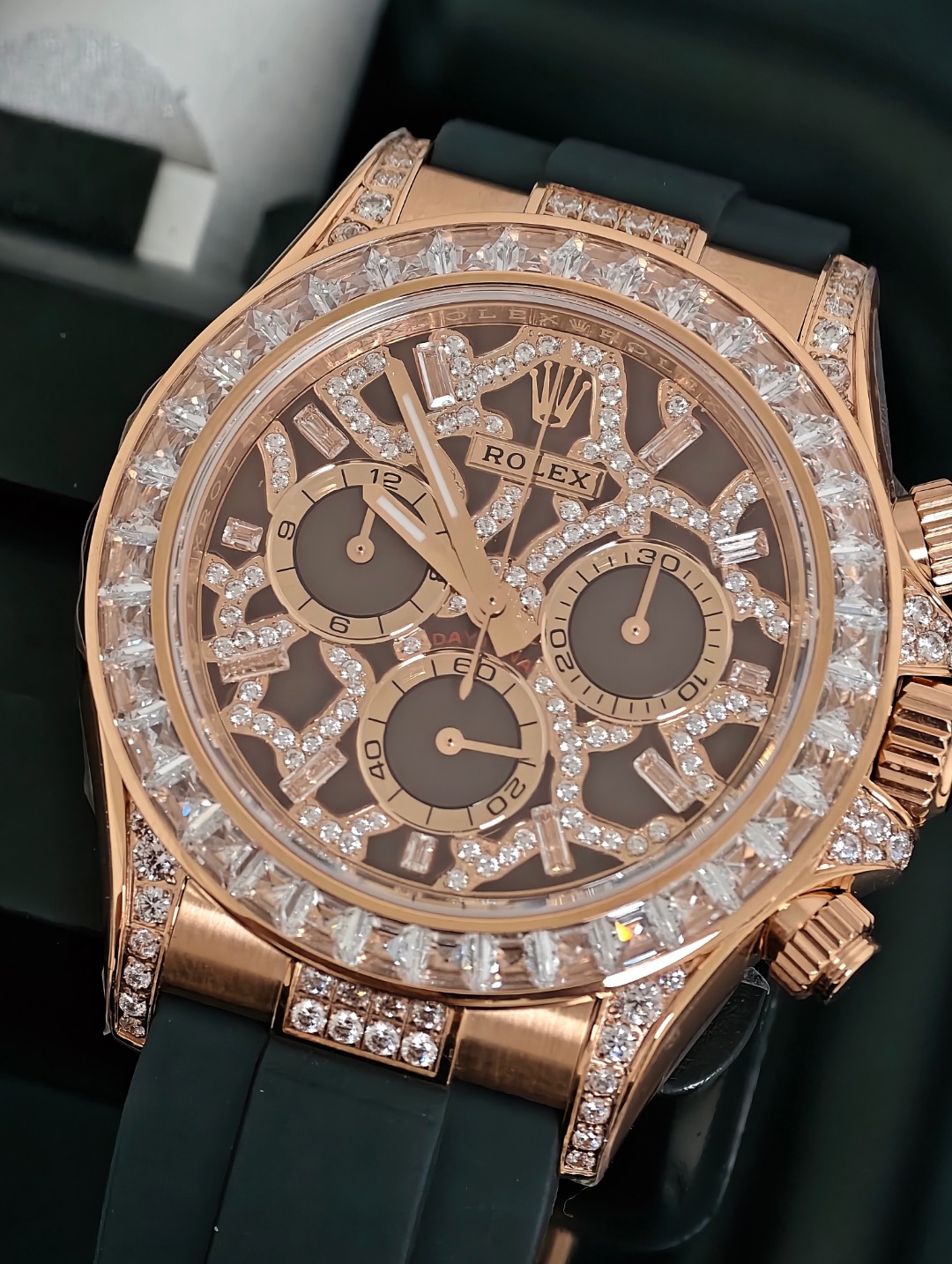 Rolex Daytona RoseGold Diamonds, Diamonds dial