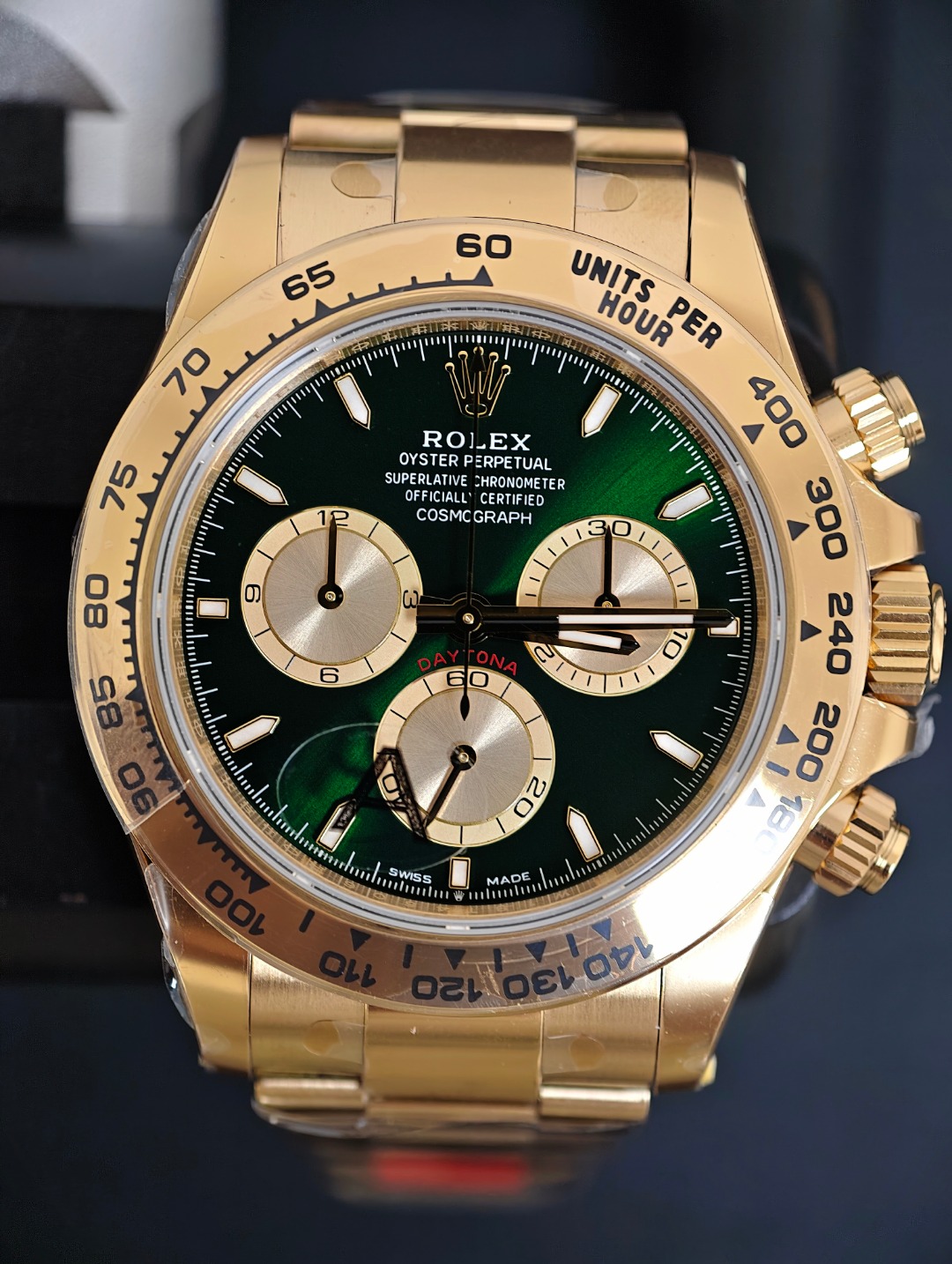 Rolex Daytona Yellow Gold 4131, Green dial