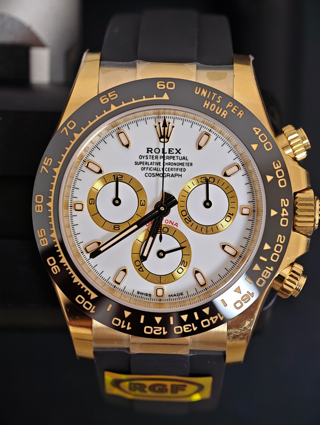 Rolex Daytona Yellow Gold, White dial