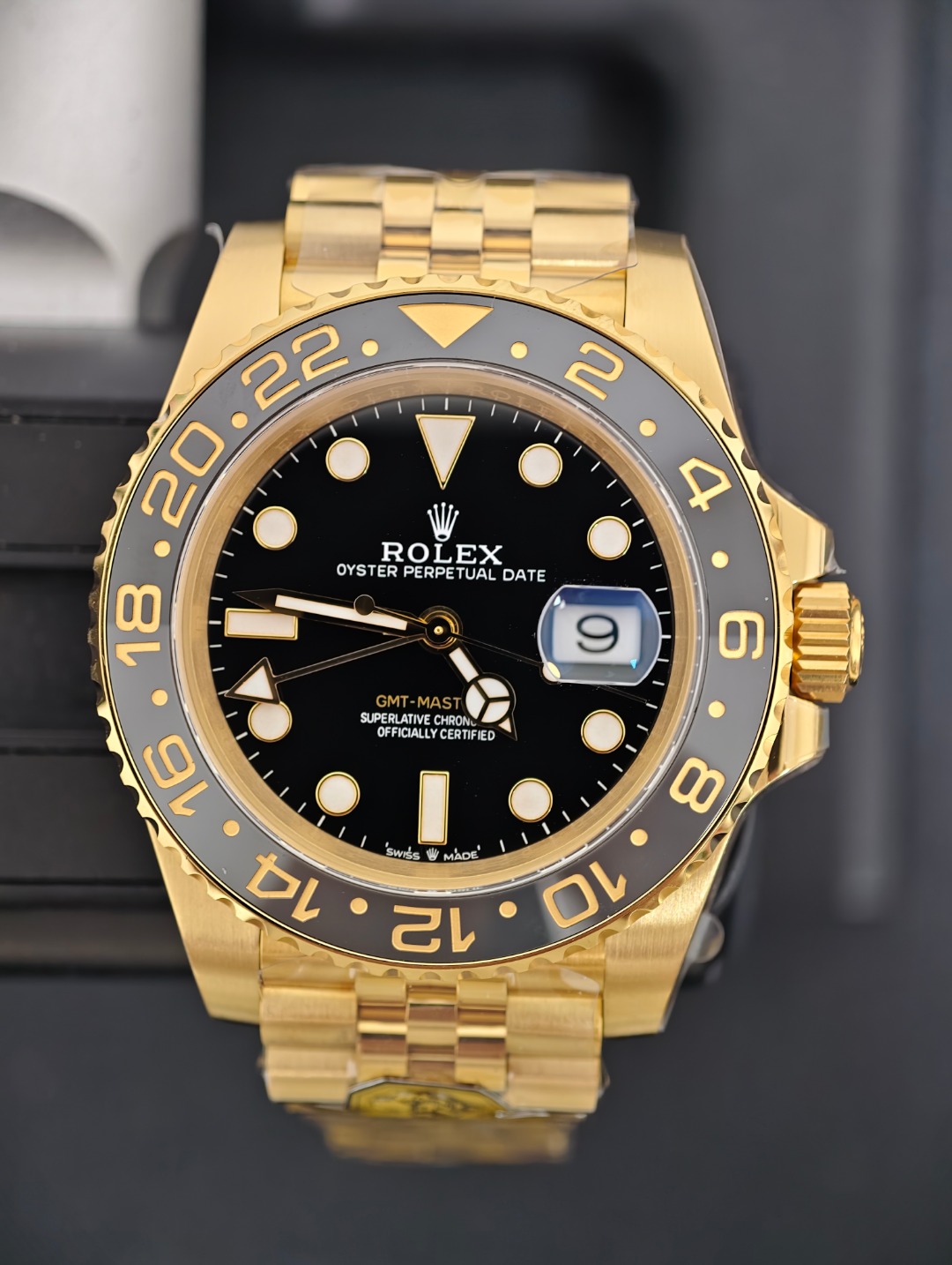 Rolex GMT Full Gold, Black dial