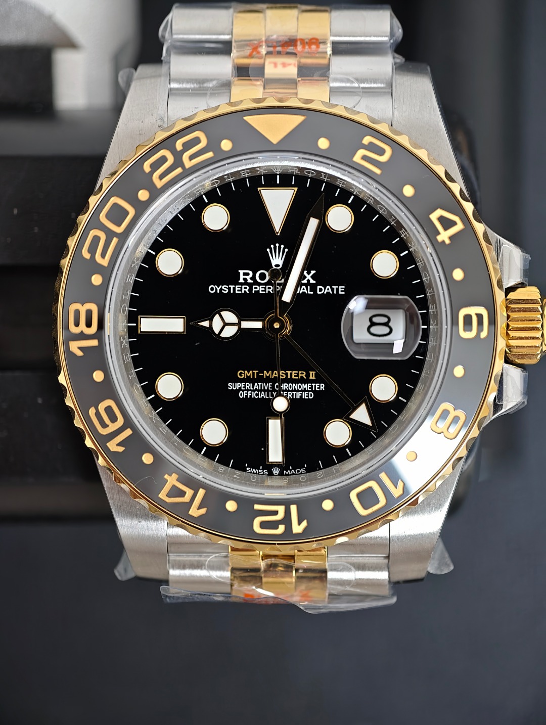 Rolex GMT Two Tone, Black dial