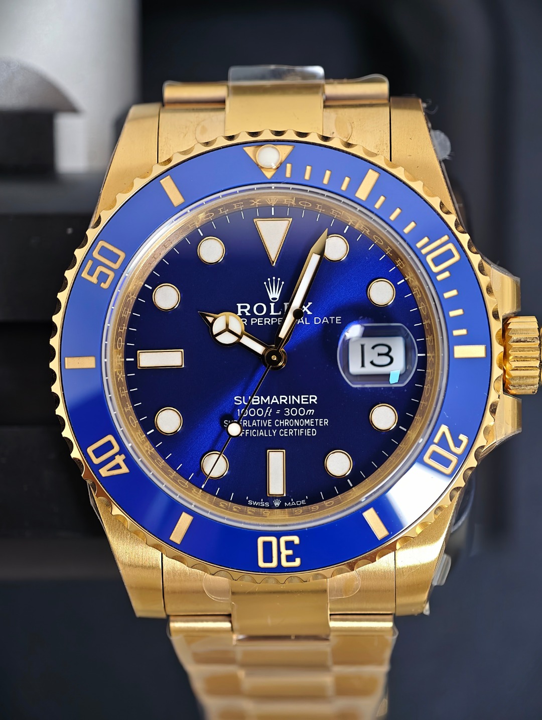 Rolex Submariner Blue/Gold, Blue dial