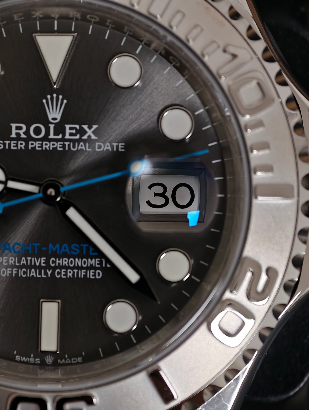 Rolex Yachtmaster Rhodium, Rhodium dial