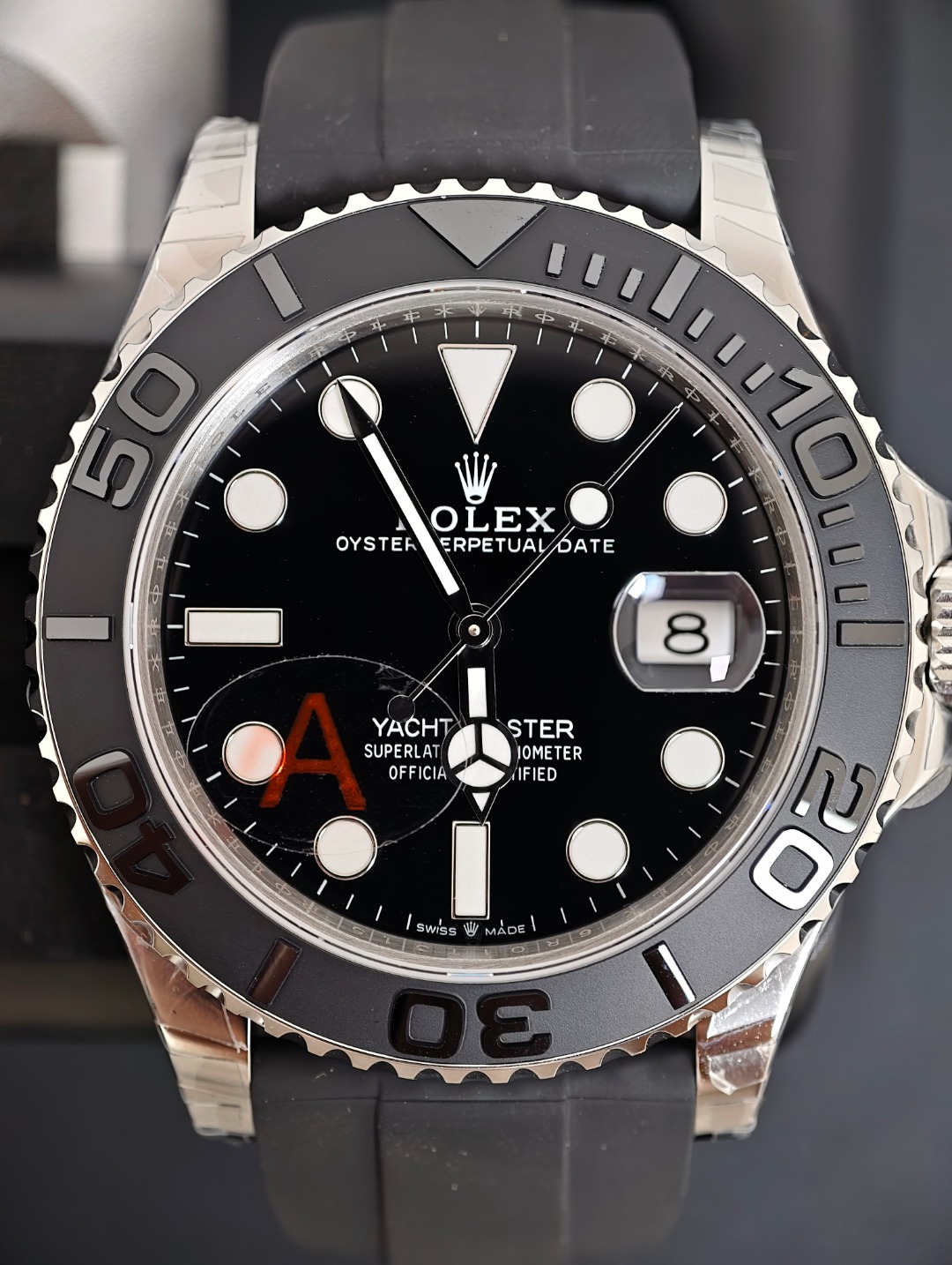 Rolex Yachtmaster White Gold, Black dial