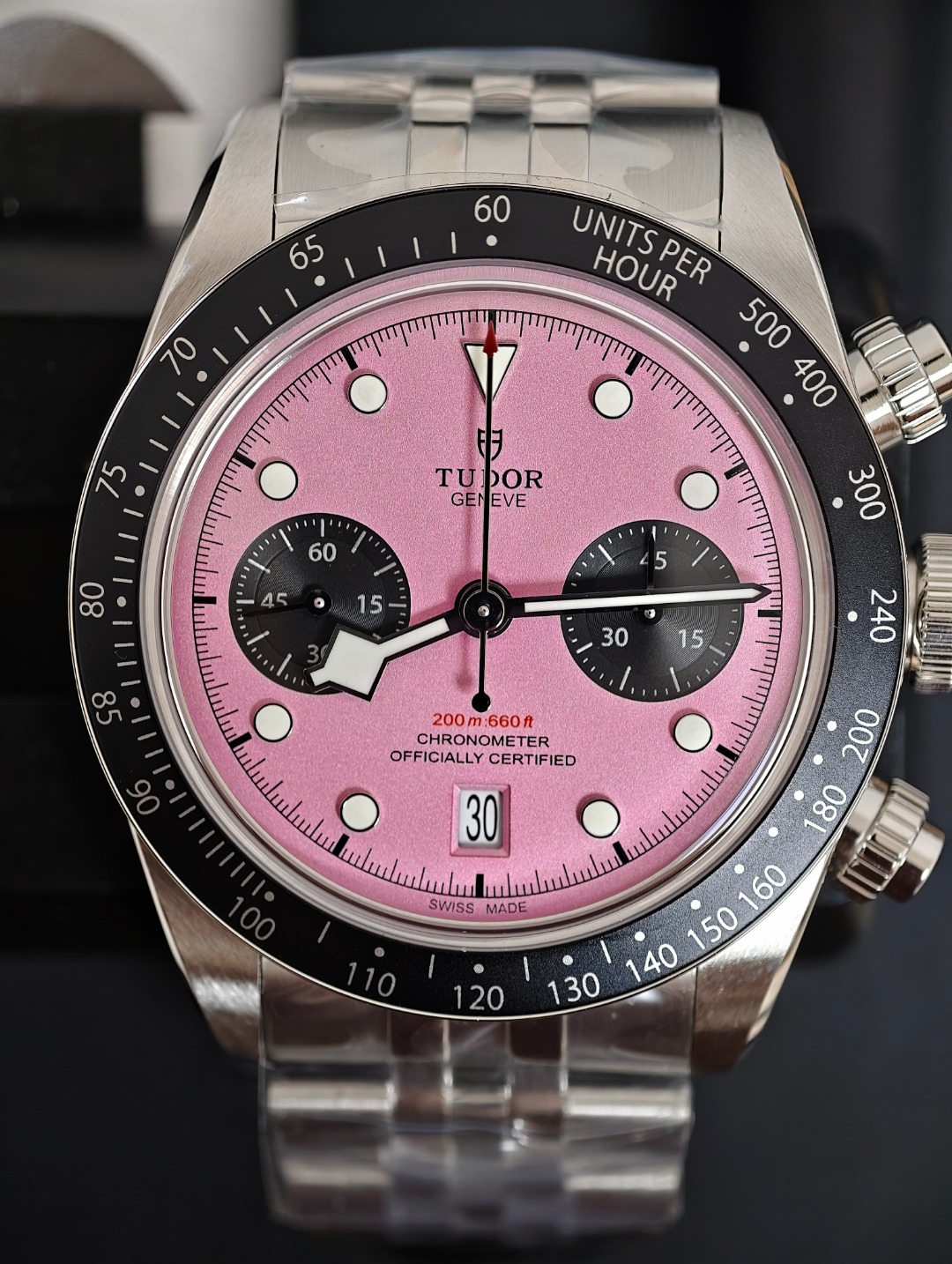 Tudor BlackBay Chrono Pink, Pink dial